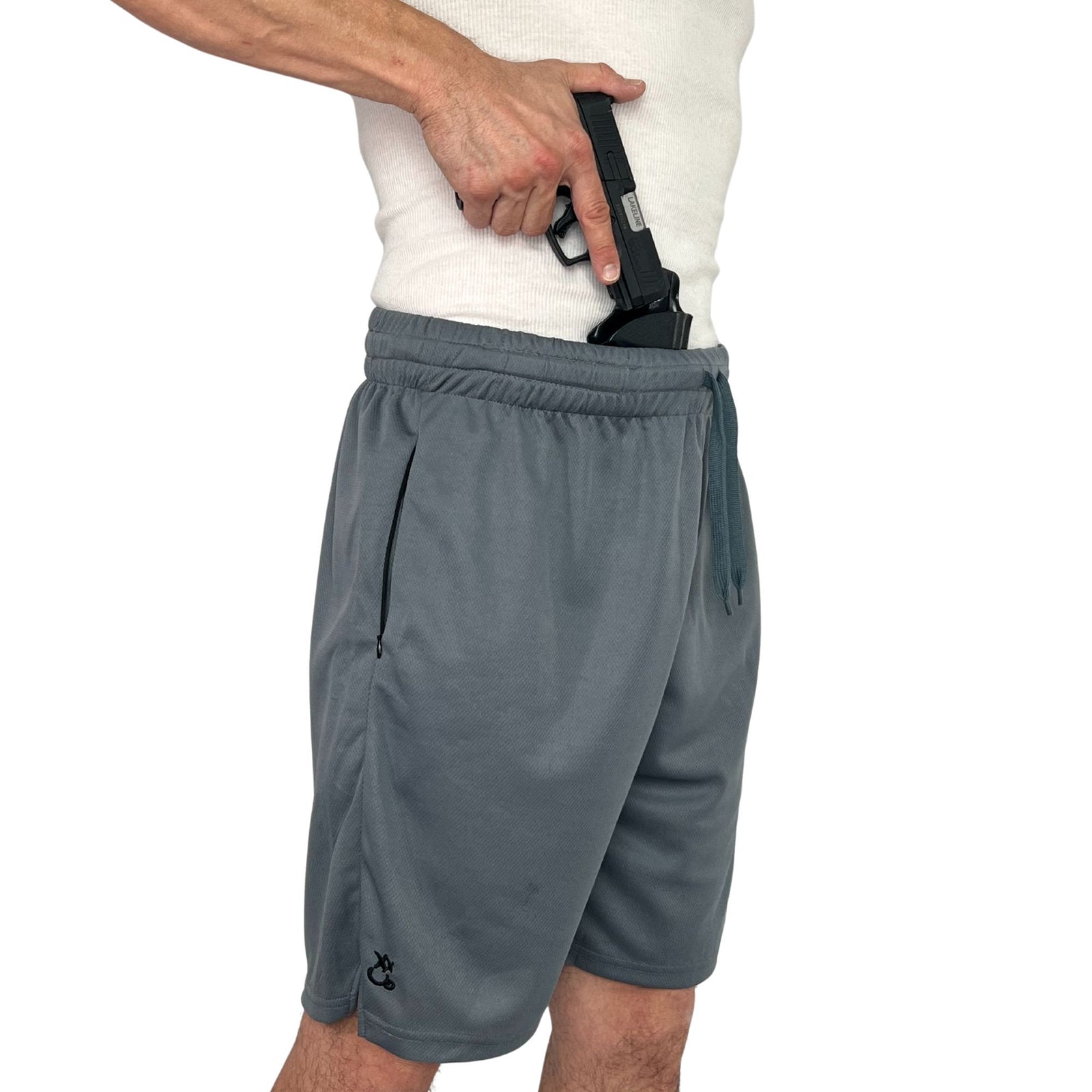 Concealed Carry Basketball Shorts - Gray