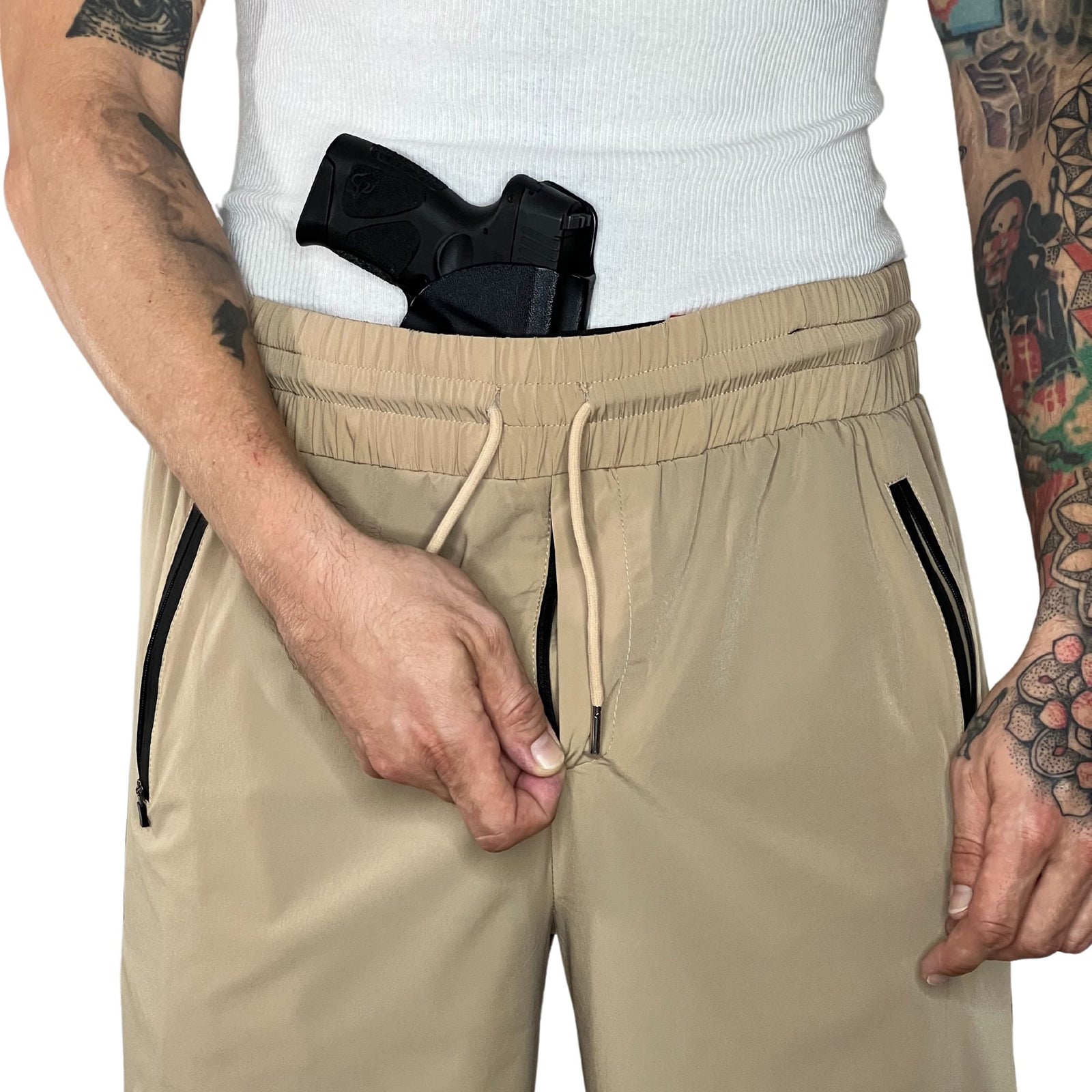 Concealed Carry Athletic Shorts - FDE