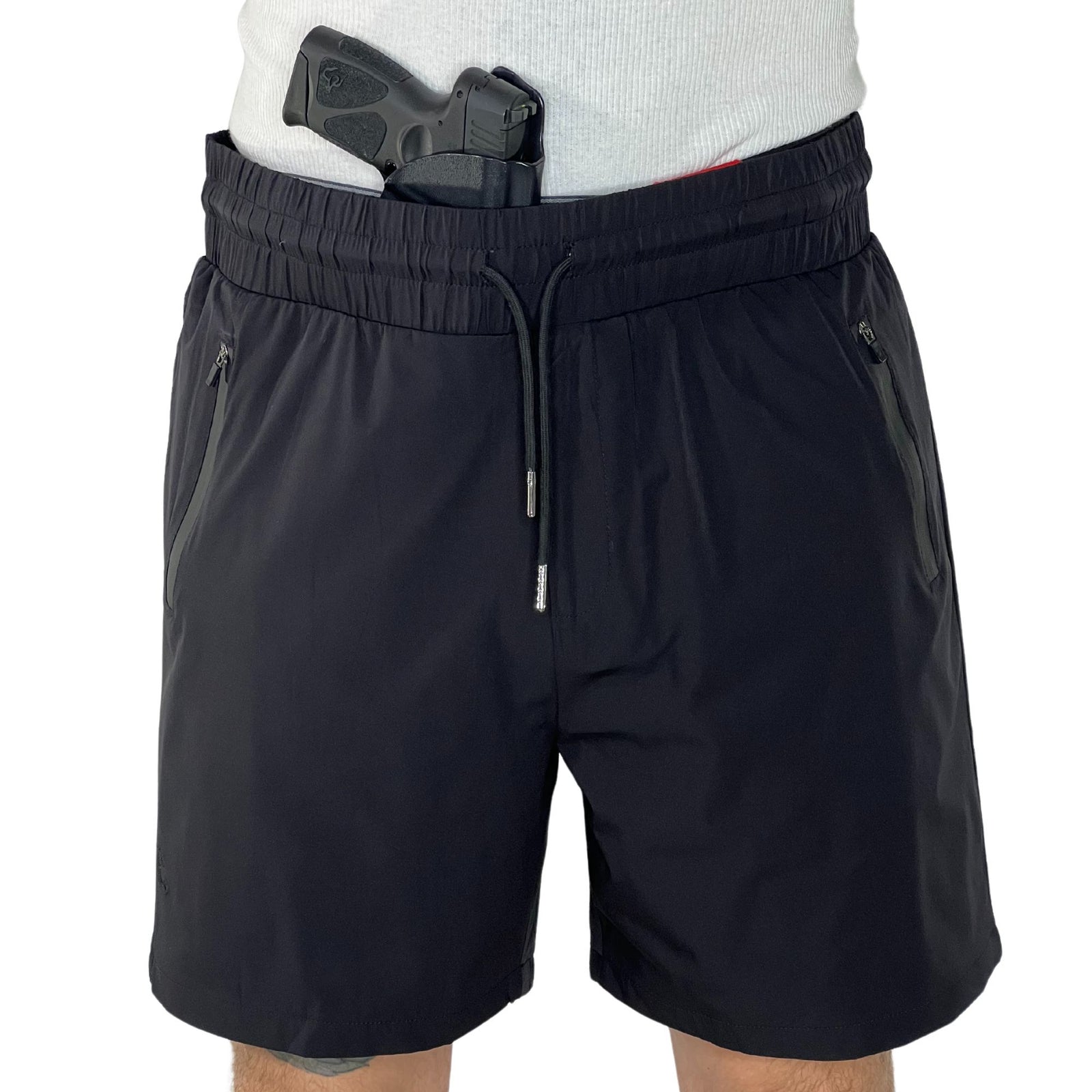 Concealed Carry Gym Shorts - Stealth Black