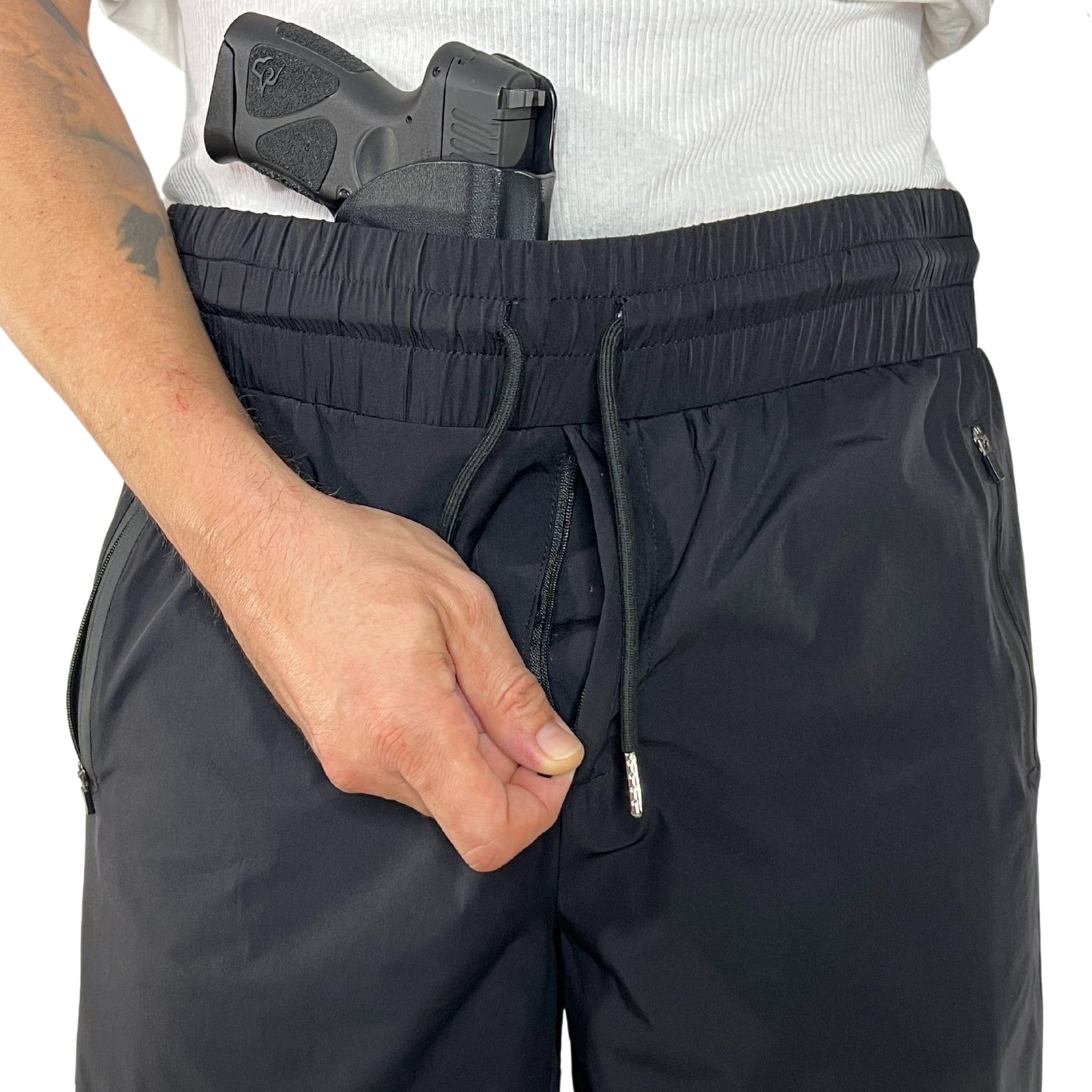 Concealed Carry Gym Shorts - Stealth Black