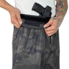 Concealed Carry Gym Shorts - Black Camo