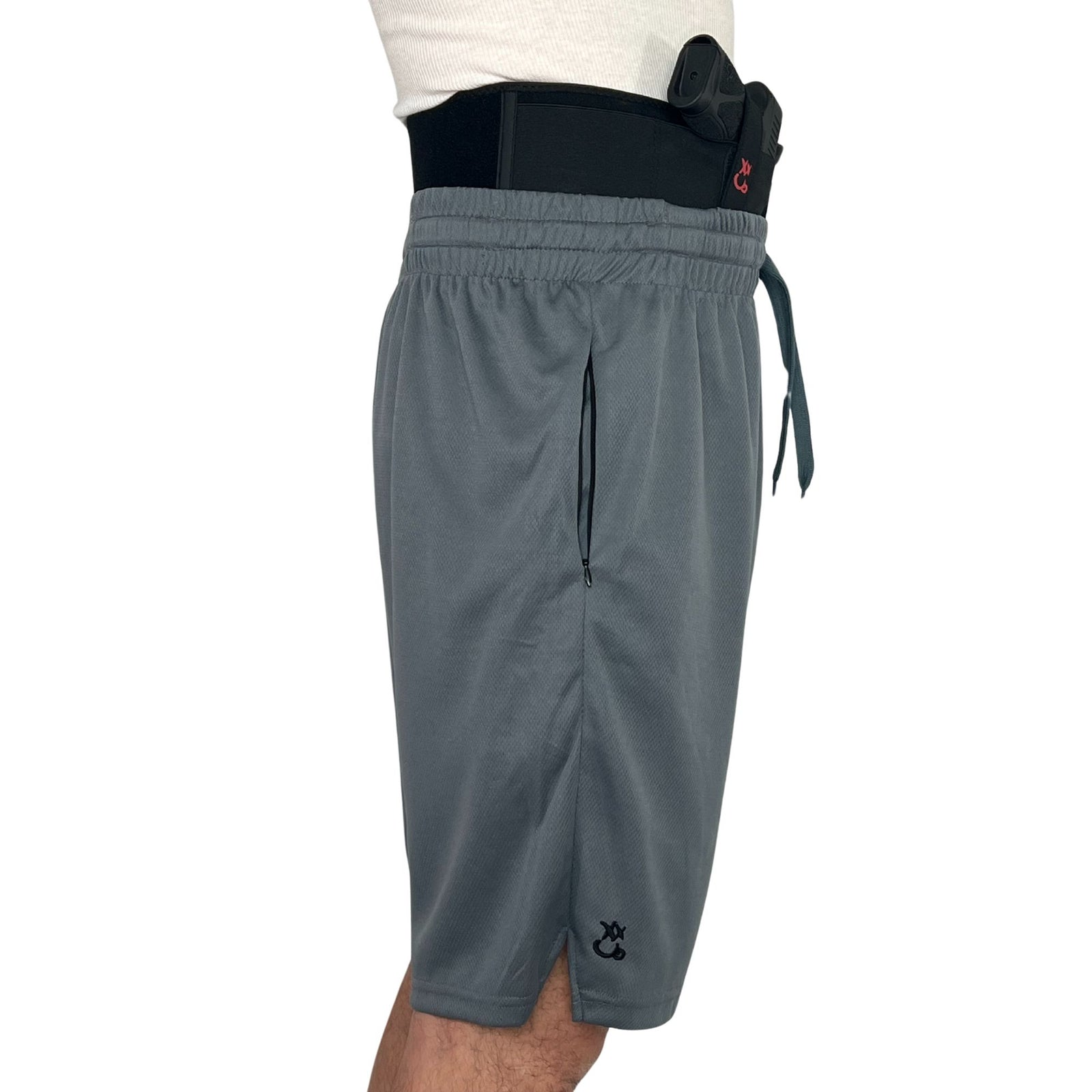 Concealed Carry Basketball Shorts - Gray