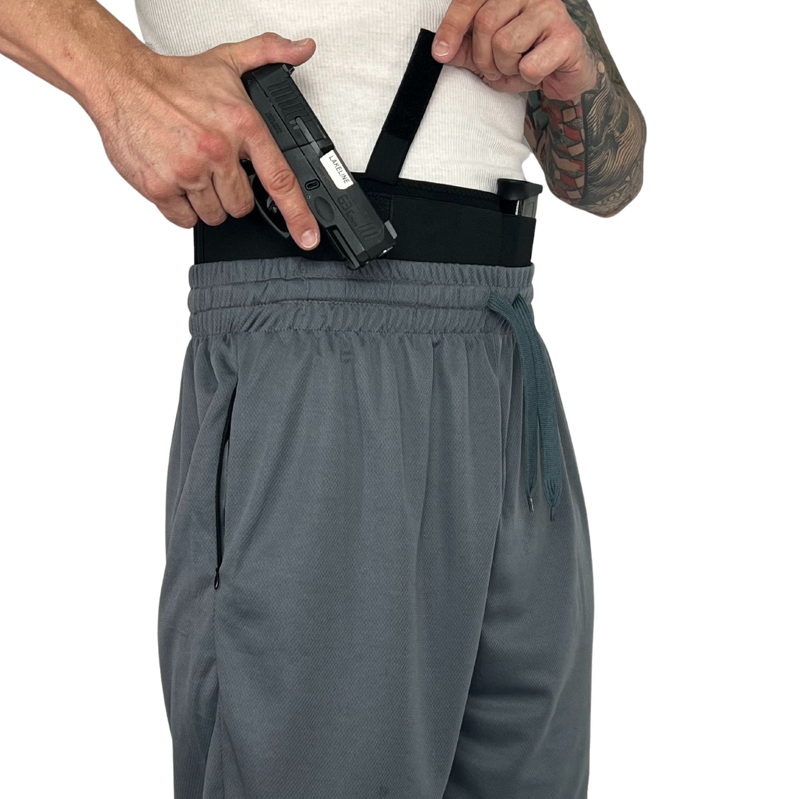 Concealed Carry Basketball Shorts - Gray