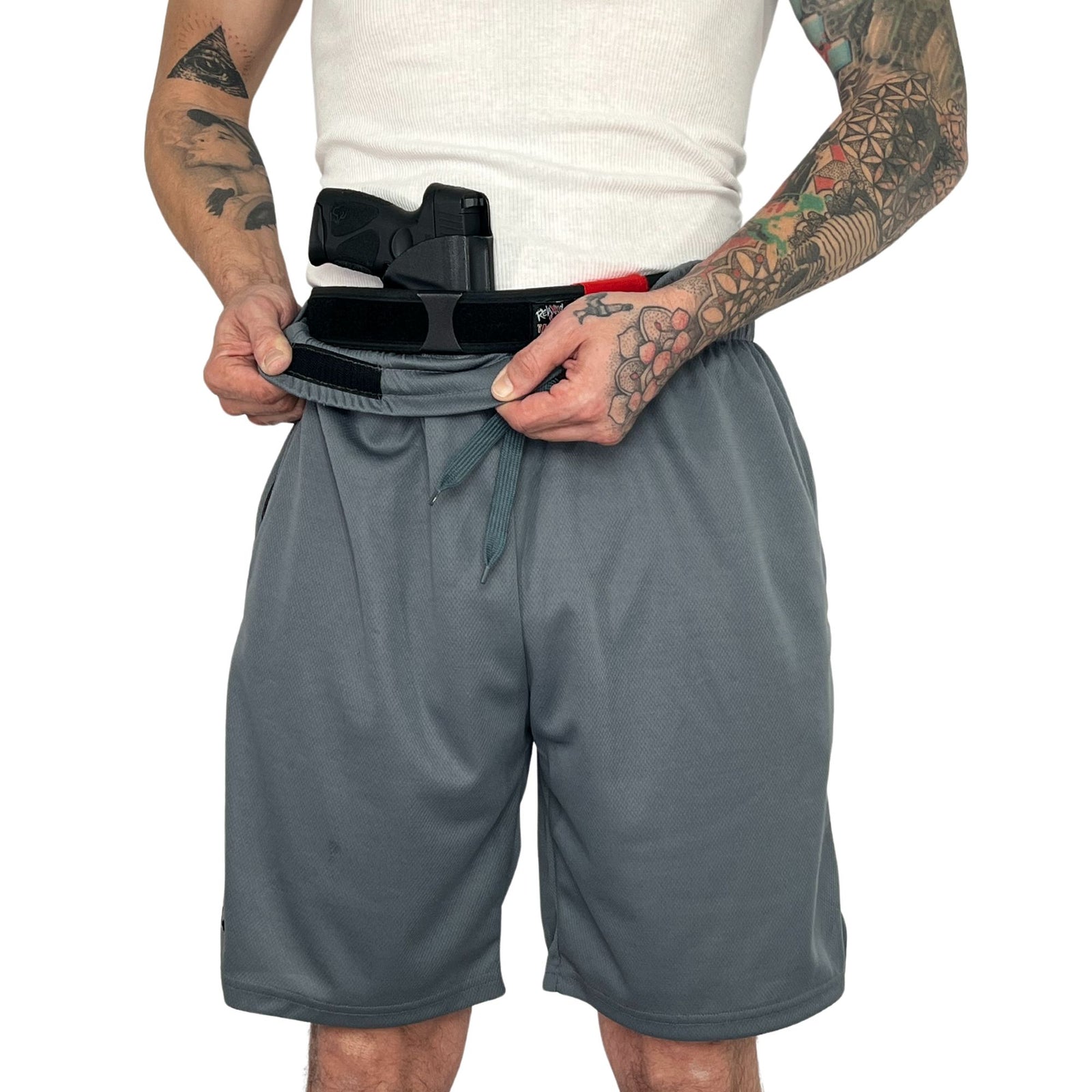 Concealed Carry Basketball Shorts - Gray