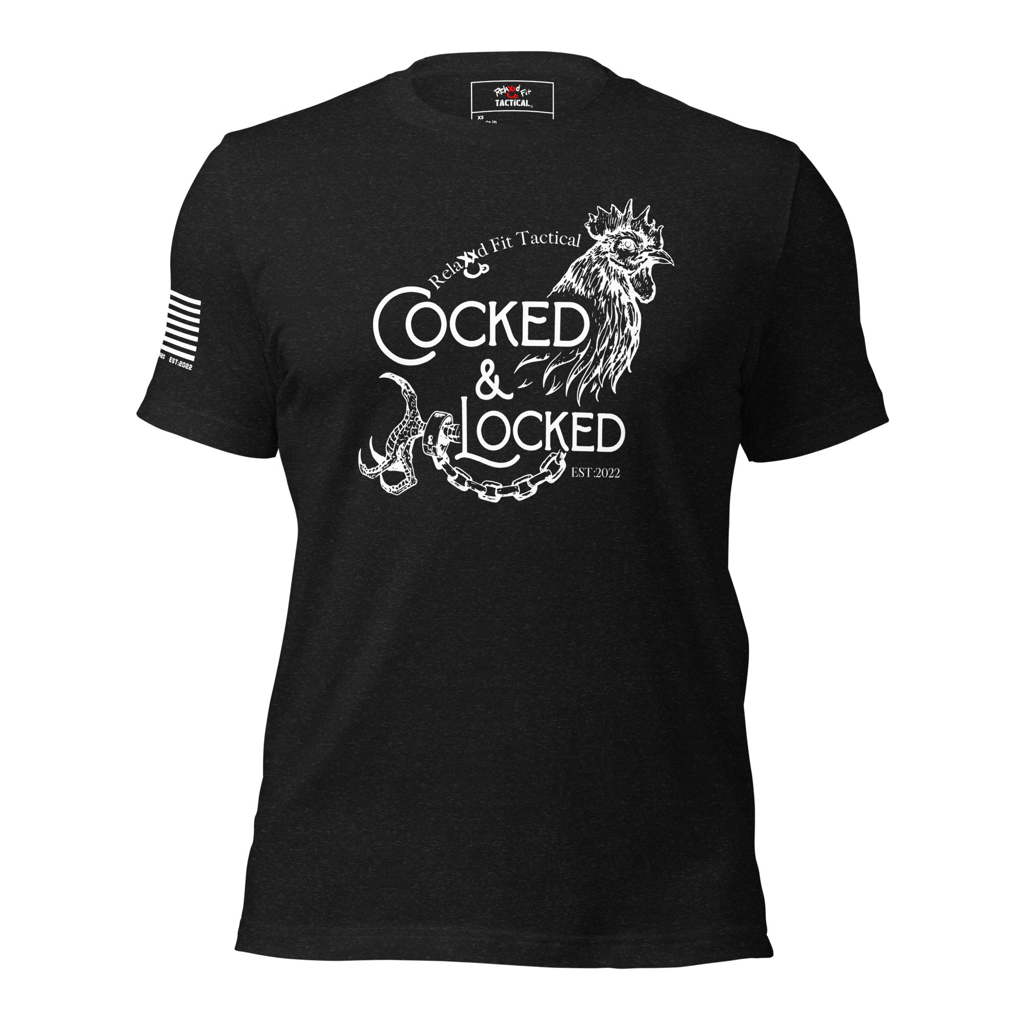 Cocked and Locked Chained Rooster T-shirt